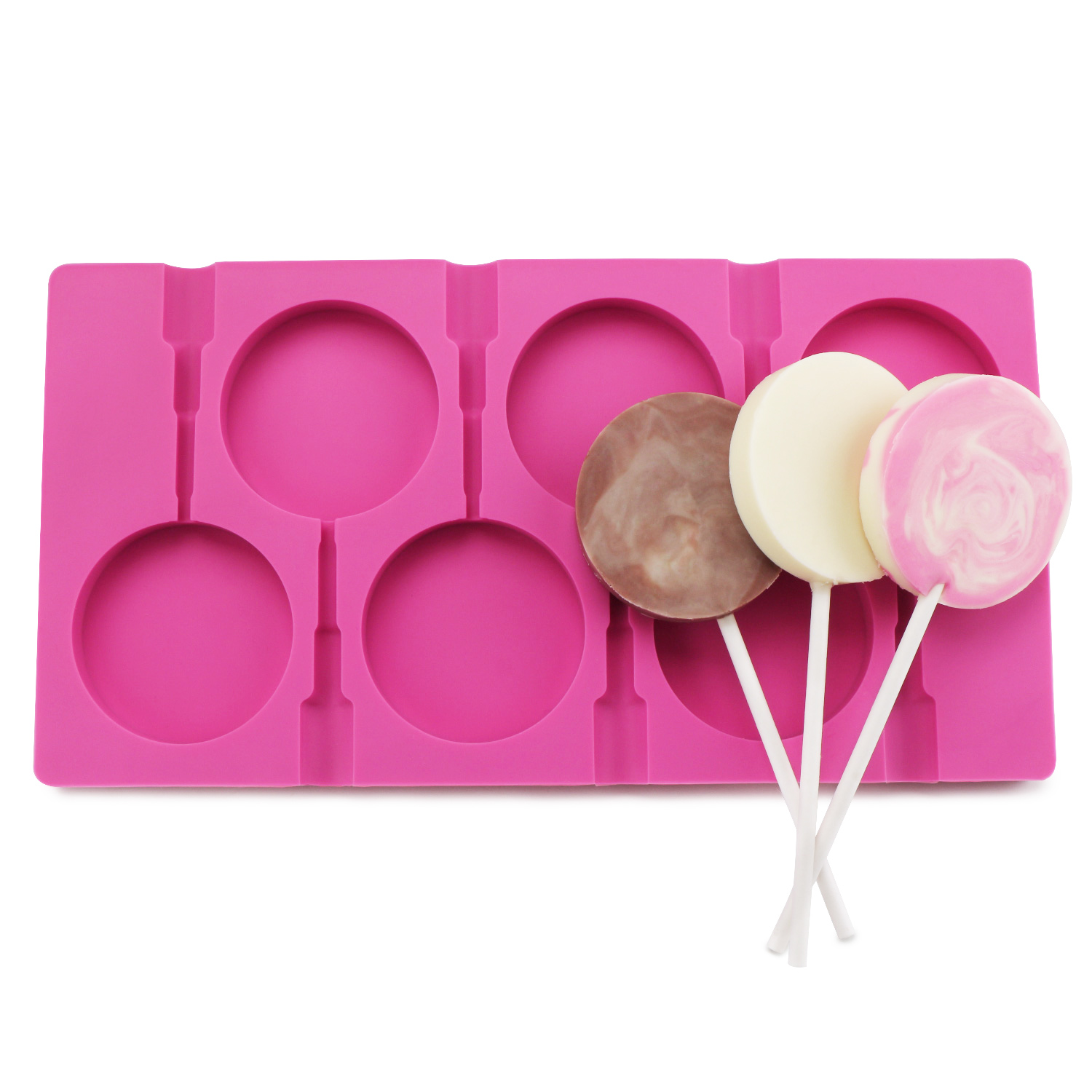 Silicone Lollipop Molds, 8/12 Cavity Chocolate Candy Mold With Lollipop  Sticks, Candy Treat Bags And Golden Ties, Great For Sucker, Hard Candy,  Kitchen Baking Tools - Temu