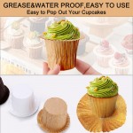 Beasea Paper Cupcake Liners 50pcs, Disposable Muffin Baking Cups Natural Color