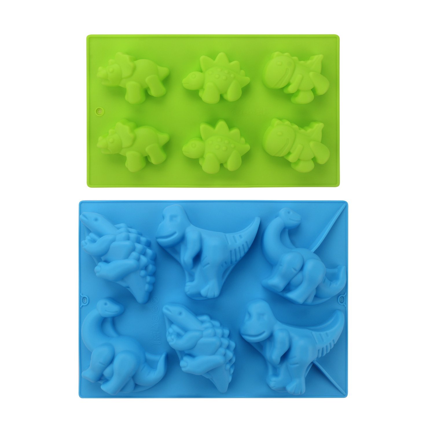 Beasea (2 Pack) Silicone Dinosaur Molds 3D Cake Mold Perfect for Dinosaur  Gummies, Chocolates, Ice Cube